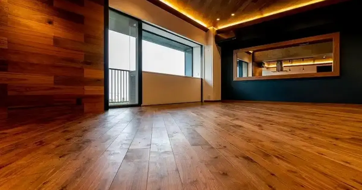 ウォールナット無垢フローリング 施工事例