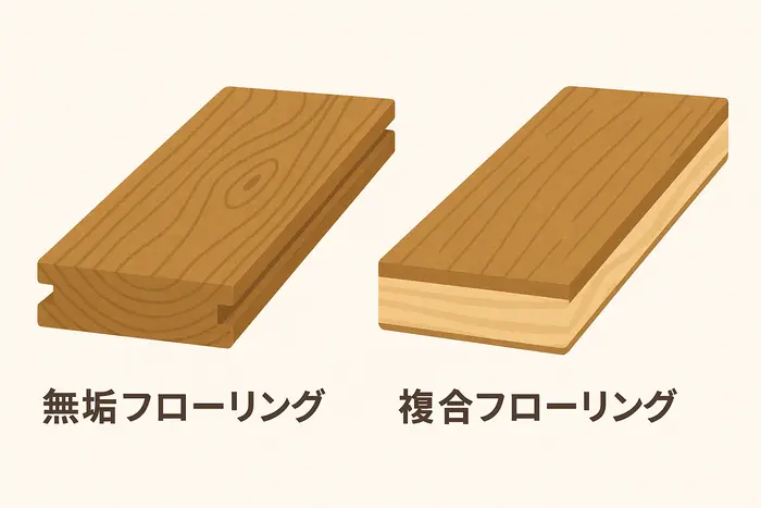 無垢材と複合フローリングの違いは?